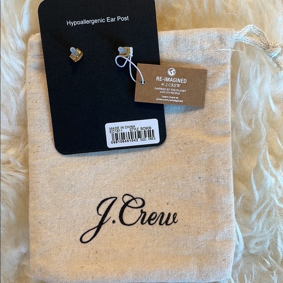 NWT J Crew Lip and Eye Pave Earrings - Picture 3 of 6